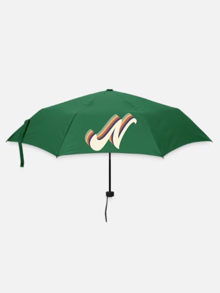 Buchstabe n - Regenschirm (klein) - Flaschengrün