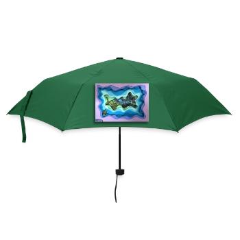 Wonderland - Regenschirm (klein) - Flaschengrün - Vorne