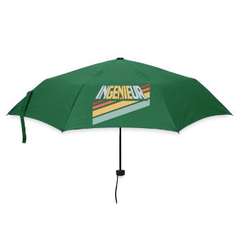 Retro Ingenieur Genie Maschinenbau Lustiger Spruch - Regenschirm (klein) - Flaschengrün - Vorne