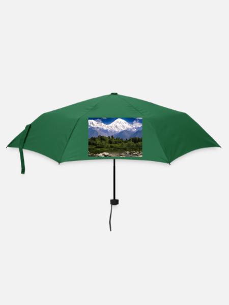 Nanga Parbat und Umgebung - Regenschirm (klein) - Flaschengrün