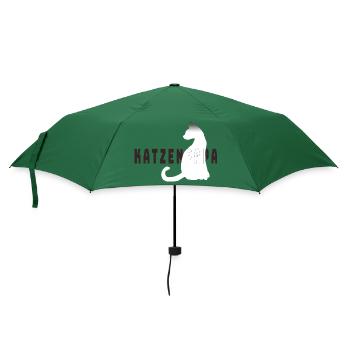 Katzenpapa - Regenschirm (klein) - Flaschengrün - Vorne