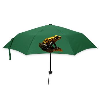Pfeilgiftfrösche sondern giftige Hautsekrete ab - Regenschirm (klein) - Flaschengrün - Vorne
