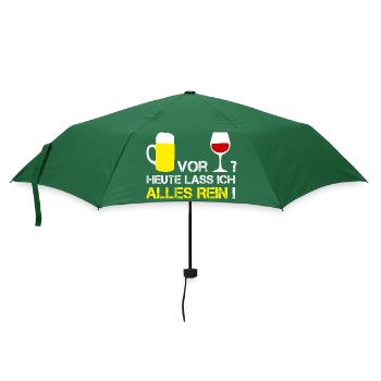 Mallorca BIER VOR WEIN? HEUTE LASS ICH ALLES REIN! - Regenschirm (klein) - Flaschengrün - Vorne