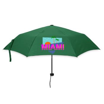 Miami Retro - Regenschirm (klein) - Flaschengrün - Vorne