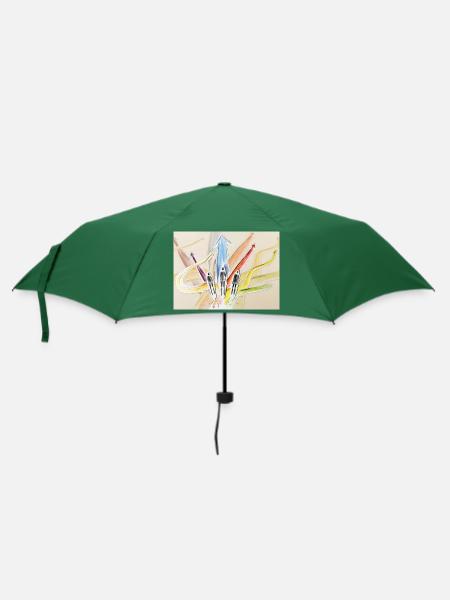 menschen wege - Regenschirm (klein) - Flaschengrün