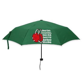 Keep Wrestling - Regenschirm (klein) - Flaschengrün - Vorne