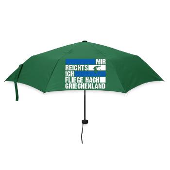 Griechen Grieche Griechenland - Regenschirm (klein) - Flaschengrün - Vorne