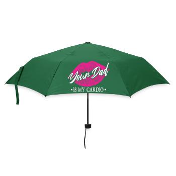 Dein Vater ist mein Cardio - Regenschirm (klein) - Flaschengrün - Vorne