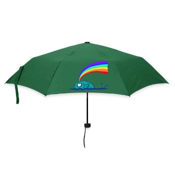 Regenbogen Wal - Regenschirm (klein) - Flaschengrün - Vorne