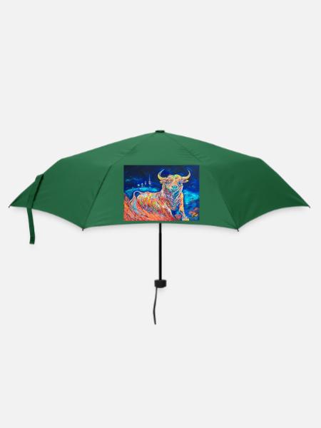 KulturKuh Schnepfi - Regenschirm (klein) - Flaschengrün