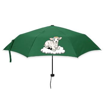 Schaf Schafe - Regenschirm (klein) - Flaschengrün - Vorne
