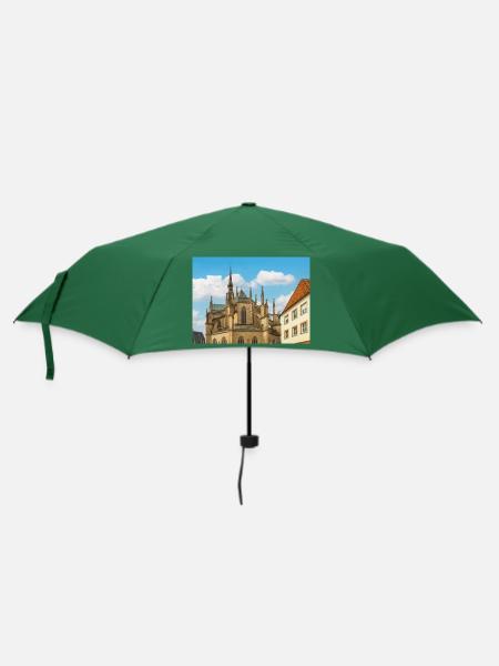 Marienkirche Osnabrück - Regenschirm (klein) - Flaschengrün