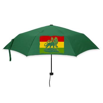 Reggae Afrika Löwe von Juda Judah Rastafari Rasta - Regenschirm (klein) - Flaschengrün - Vorne