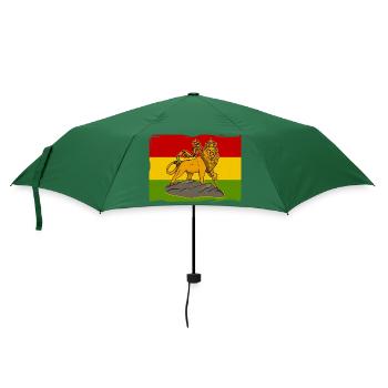Reggae Afrika Löwe von Juda Judah Rastafari Rasta - Regenschirm (klein) - Flaschengrün - Vorne