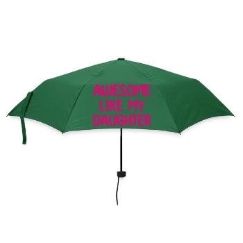 AWESOME LIKE MY DAUGHTER - Geschenk Mutter Vater - Regenschirm (klein) - Flaschengrün - Vorne