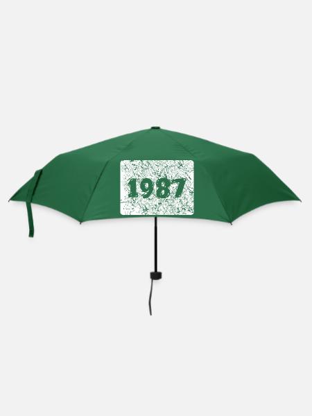 Jahr 1987 - Regenschirm (klein) - Flaschengrün
