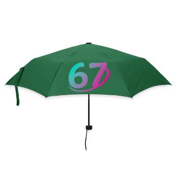 Nummer 67 mehrfarbig - Regenschirm (klein) - Flaschengrün - Vorne