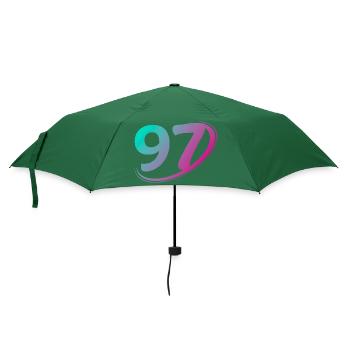 Nummer 97 mehrfarbig - Regenschirm (klein) - Flaschengrün - Vorne