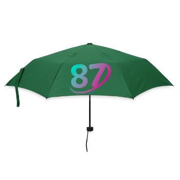 Nummer 87 mehrfarbig - Regenschirm (klein) - Flaschengrün - Vorne