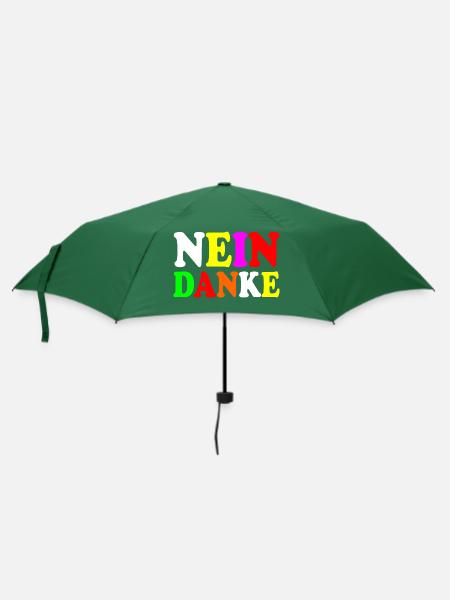 Nein danke - Regenschirm (klein) - Flaschengrün