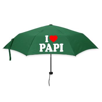 I love papi - Regenschirm (klein) - Flaschengrün - Vorne