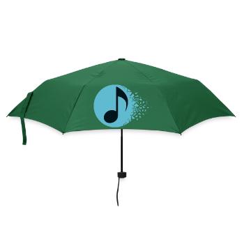 Abstrakter Klangausbruch - Regenschirm (klein) - Flaschengrün - Vorne