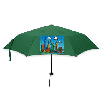 new york stadt - Regenschirm (klein) - Flaschengrün - Vorne