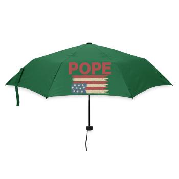 Amerikanische Flagge papst - Regenschirm (klein) - Flaschengrün - Vorne