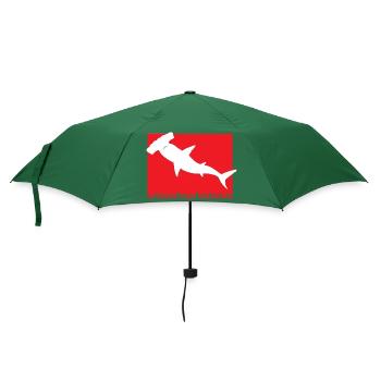 Taucher für Haie - Regenschirm (klein) - Flaschengrün - Vorne