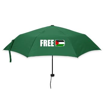 Free palestine - Regenschirm (klein) - Flaschengrün - Vorne