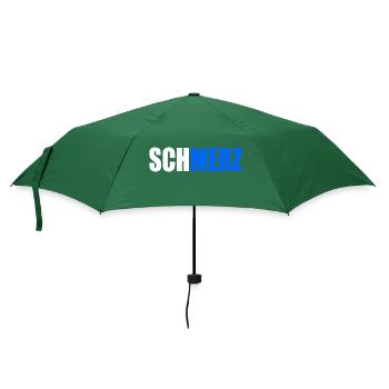 Schmerz no merz - Regenschirm (klein) - Flaschengrün - Vorne