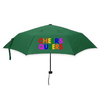 Cheers queers - Regenschirm (klein) - Flaschengrün - Vorne
