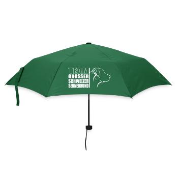 TEAM Grosser Schweizer Sennenhund Hunde Wilsigns - Regenschirm (klein) - Flaschengrün - Vorne