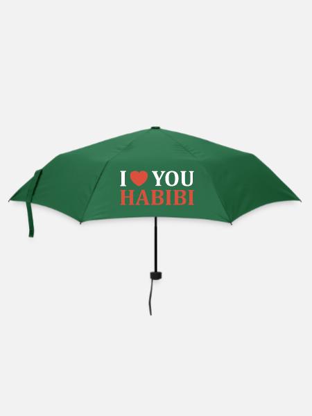 Ich liebe dich, Habibi. - Regenschirm (klein) - Flaschengrün