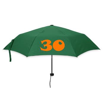 30. 30 JAHRE. 30-JÄHRIGES JUBILÄUM. 30-JÄHRIGES JUBILÄUM. - Regenschirm (klein) - Flaschengrün - Vorne