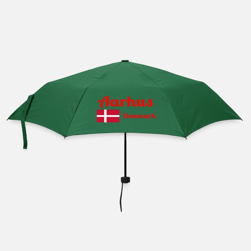 Aarhus Denmark - Stylish prints - Umbrella (small) - bottlegreen