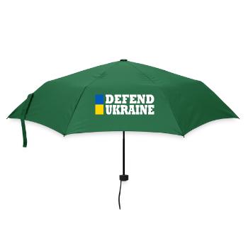 Defend ukraine - Regenschirm (klein) - Flaschengrün - Vorne