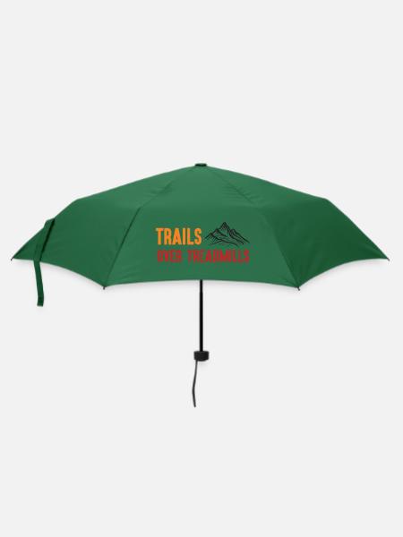 Trailrunning - Trails über Laufbänder - Regenschirm (klein) - Flaschengrün