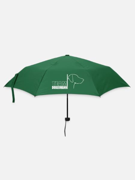 TEAM Dobermann Profil Hund Hundesport Wilsigns - Regenschirm (klein) - Flaschengrün