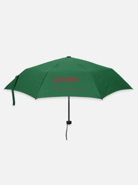 Latvian language Lettland - Regenschirm (klein) - Flaschengrün