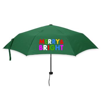Merry and bright - Regenschirm (klein) - Flaschengrün - Vorne