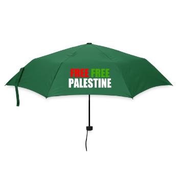 Free Free palestine - Regenschirm (klein) - Flaschengrün - Vorne