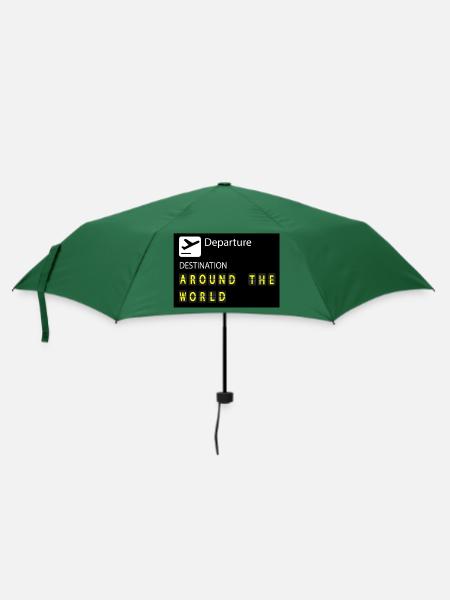 Weltreise - Regenschirm (klein) - Flaschengrün