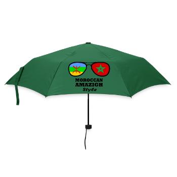 Marokko Amazigh Flagge - Brille - Regenschirm (klein) - Flaschengrün - Vorne