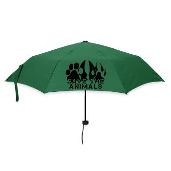 SAVE THE ANIMALS - Regenschirm (klein) - Flaschengrün - Vorne
