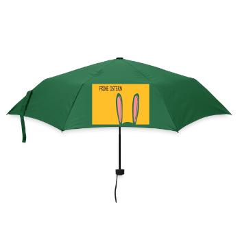 Frohe Ostern - Regenschirm (klein) - Flaschengrün - Vorne