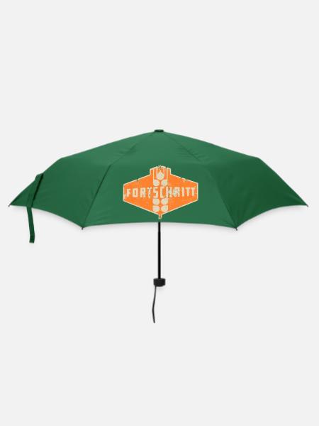 FORTSCHRITT DDR Landmaschinen Retro - Regenschirm (klein) - Flaschengrün