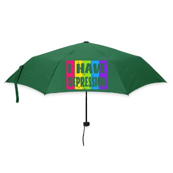 Ich habe Depressionen - Regenschirm (klein) - Flaschengrün - Vorne