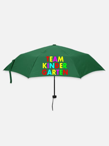Team kindergarten - Regenschirm (klein) - Flaschengrün