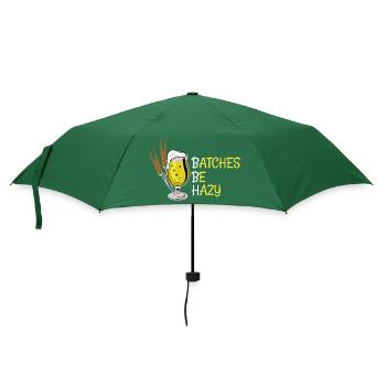 Batches be Hazy Biertrinker Bier brauen Bierglas - Regenschirm (klein) - Flaschengrün - Vorne